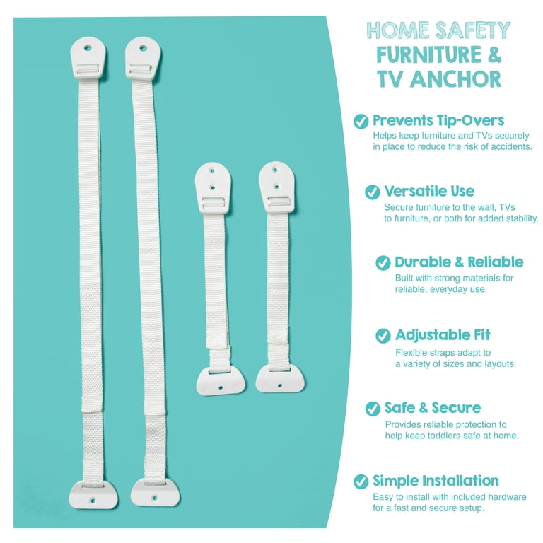 Regalo Anti-Tip Furniture Anchors, 2 Pack photo 4