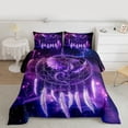 thumbnail image 2 of Castle Fairy Magical Dragon Queen Comforter Set,Boho Dreamcatcher Bedding Comforter Set, 2 of 8