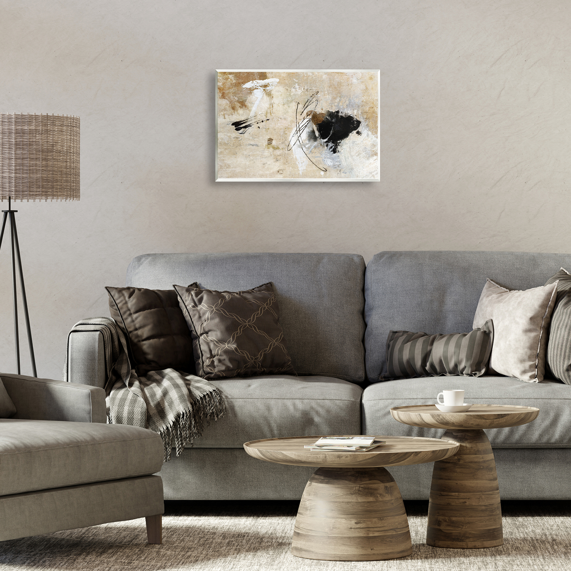 Stupell Industries Rustic Scribble Abstraction Abstract Painting Unframed Art Print Wall Art, 19 x 13