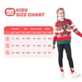 thumbnail image 3 of Joyfy Kids Light Up Ugly Christmas Sweater, Red and White Long Sleeve Knit Pullover with LED Reindeer for Boys and Girls Christmas Holiday Party Outfit, 3 of 8