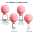 thumbnail image 2 of Set de ventosas BBTO de vidrio y silicona, 4 piezas, rosa, para cuerpo, 2 of 7