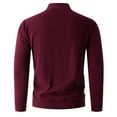 thumbnail image 2 of Betivan Men's German Velvet Warm Long Sleeve Shirt, Solid Color Round Neck Button Pullover Base Top, Casual Daily Wear Thermal Layering Shirt, 2 of 5
