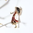 thumbnail image 4 of Simple Oil Drip Enamel Alloy Umbrella Brooch, 4 of 4
