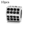 thumbnail image 2 of linyes Trendy Hexagon Brass Micro Pave CZ Large Hole Beads DIY Crafts 10pcs 7mm, 2 of 10
