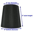 thumbnail image 3 of Meriville Set of 6 Black Faux Silk Clip On Chandelier Lamp Shades, 4-inch by 5-inch by 5-inch, 3 of 5