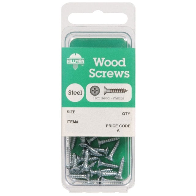 Tornillos para madera Hillman Phillips, número 10 x 3,2 cm L, galvanizados