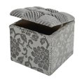 thumbnail image 3 of Natalia Storage Pouf Accent Garniture Gris, 3 of 8