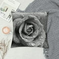 thumbnail image 2 of Shangniulu Flower Throw Pillow Cushion Cover, Retro Romantic Rose Petal with Rain Water Drops Valentines Love Picture, Decorative Square Accent Pillow Case, 2 of 5