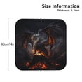 thumbnail image 2 of Leather Coasters with Heat-resistant for Drinks, fire black dragon Cup Coasters Cup Pad Mat for Tabletop Protection, Coffee Table, Office Desk and Housewarming Gift, 2 of 5