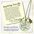thumbnail image 2 of Happy Holidays Teacher Necklace Smart Cookies Gutsy Goodness Adult Female Bronze Metal Gift, 2 of 7