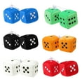 1 Pair Fuzzy Dots Rear View Hanger Decoration Car Styling Accessorie ...
