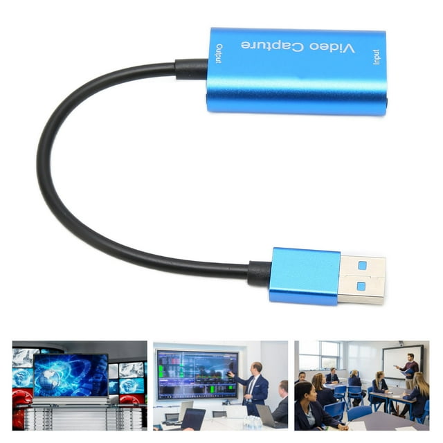 Fugacal 4K Carte de Capture Vidéo, Carte de Capture Vidéo USB3.0 4K HD Captureur d'Interface Multimédia à USB pour l'Enseignement en Direct de Jeux en Streaming Ou Conférence, Carte de Capture Vidéo