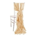 thumbnail image 6 of Efavormart 5 Pack Beige Curly Willow Chiffon Satin Chair Sashes, 6 of 11
