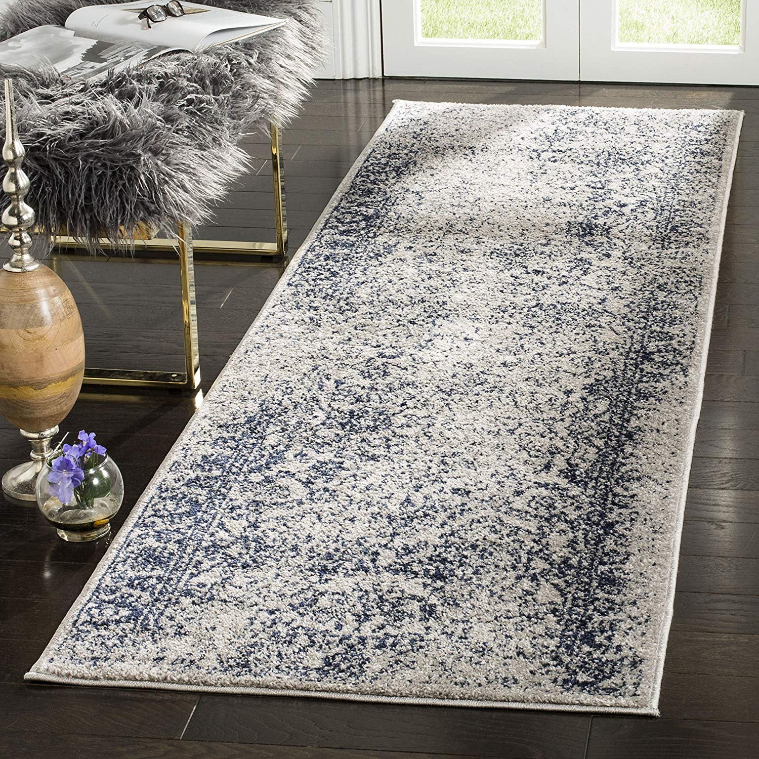 Safavieh Adirondack Collection ADR109P Grey and Navy Blue Oriental