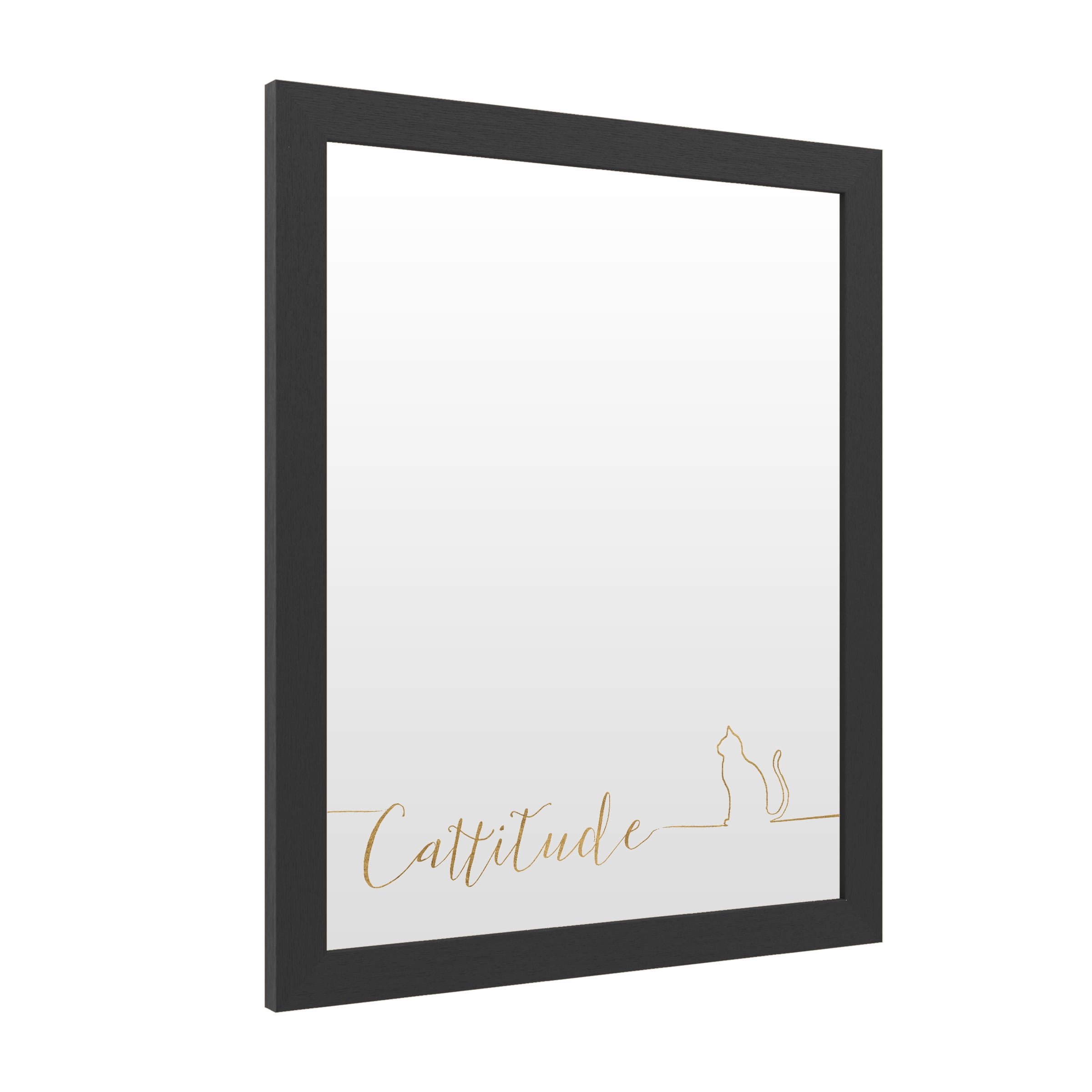 Trademark Fine Art 'Underlined Cats II Black' Markerboard by Veronique Charron