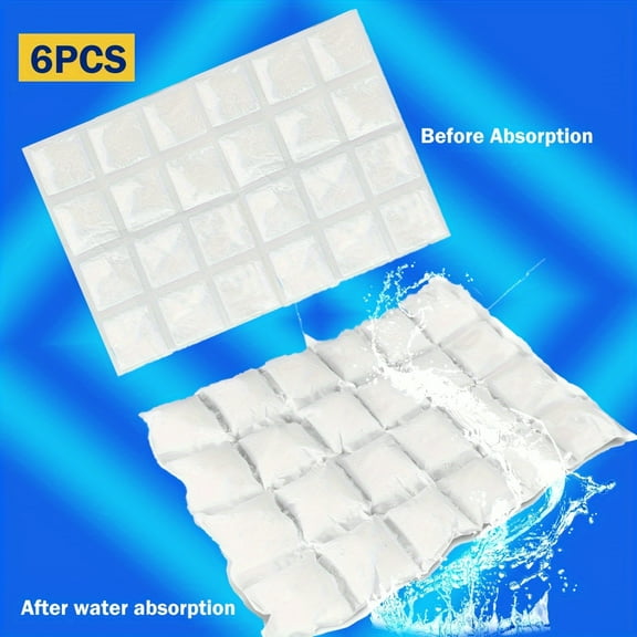 6-Pack Reusable Ice Pack Sheets - Flexible, Cuttable Cooler Ice Blankets for Lunch Bags, Coolers, Shipping Frozen Food - No Electricity, Polypropylene Material