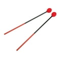 thumbnail image 2 of Marteau de Baguettes de Tambour, Fibre de Carbone Forte Ténacité + Fil de Coton Moyennement Dur Tête Ronde Marimba Maillets Aspect Vitré pour Percussions Basses Instruments Tête Rouge, 2 of 8