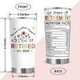 thumbnail image 3 of Retirement Gift for Woman, Best Retirement Gifts for Women 2025, Happy Retired Gifts for Women Tumbler 20Oz, Farewell Goodbye Gift for Coworkers Teachers Nurses Boss, 3 of 6