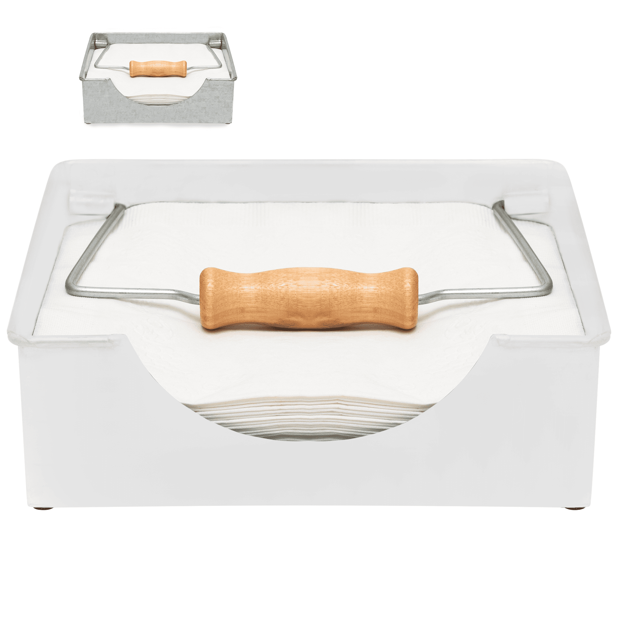 Farmhouse Napkin Holder by Saratoga Home Square Metal Napkin Basket