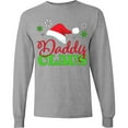 thumbnail image 3 of Inktastic Daddy Claus with Christmas Santa Hat and Snowflakes Long Sleeve T-Shirt, 3 of 5