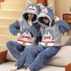 thumbnail image 1 of Conjunto de pijamas para parejas, pijamas para mujeres y hombres, pijamas para adultos, pijamas gruesos de invierno con capucha, ropa de dormir con dibujos animados de Doraemon, ropa de hogar holgad, 1 of 4