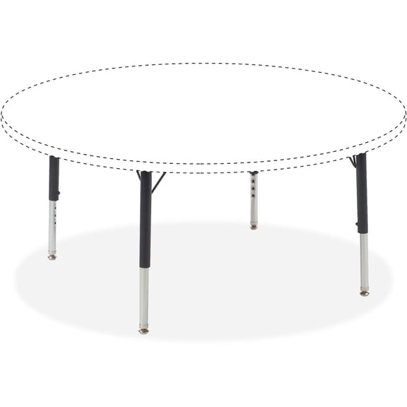 Lorell, Activity Table Low Height Adjustable Leg Kit, 4 / Carton, Black,Chrome