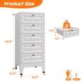 thumbnail image 2 of AOBABO Metal Bathroom Cabinet, Steel Bathroom Storage Cabinet with 5 Drawers,Assembly Required,White, 2 of 8