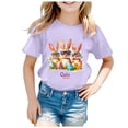 thumbnail image 3 of Boys Girls Easter Shirts Loving Bunny Funny Rabbit Graphic Tshirts Happy Easter Day Kids Girls T-Shirt 12-13, 3 of 4