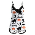 thumbnail image 2 of Woman Halloween Pajama Set Thin Graphic Spaghetti Strap Camisole Tops and Shorts 2 Piece Smooth Sleepwear Body Skimming Womens Pj Sets, 2 of 5