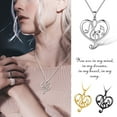 thumbnail image 3 of Jewmon Music Lover Treble Clef Necklace for Women Music Note Heart Pendant Jewelry Gifts for Mom Daughter, 3 of 8