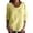 Yellow04, variant on Summer Tops Solid Round Neck Fringe Trim Three Quarter Sleeve Blouse, Crinkled Textured Loose Fit Tops, Raw Edge Frayed Hem Shirts Summer Tops
