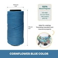 thumbnail image 5 of The Beadsmith Knot It Waxed Polyester Cord – Cornflower Blue Color – 0.7mm Diameter – Light Wax, 144 Meters (472 Feet) Per Spool – Make Jewelry, Macrame, Friendship Bracelets and DIY Crafts, 5 of 6