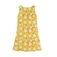 thumbnail image 4 of LTTVQM Girls Easter Dress 2026 Rabbit Egg Print Funny Sleeveless Sundress Soft Round Neck Midi Dresses Trendy Church Dresses Yellow 5-6 Years, 4 of 5