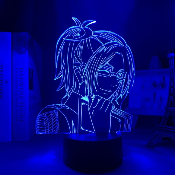 WJ Anime 3D Light Attack Hange Zoe Lamp for Home Decor Birthday Gift Manga LED Night Lamp 7 Colors Light Desk Bedroom Decor PXJD