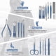 thumbnail image 2 of Manicure Set Professional Nail Clippers Pedicure Kit, 16 pcs Stainless Steel Nail Care Tools Grooming Kit with Luxurious Travel Leather Case for Thick, 2 of 4
