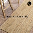thumbnail image 6 of Jaipur Art And Craft Jute Area Rug Runner Braided Reversible Carpet for Bed Room (3x12 Sq ft), 6 of 7