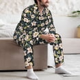 thumbnail image 6 of KLL Flowers Sleepwear Mens Flannel Pajamas,Long Cotton Pj Set, 6 of 7