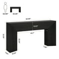 thumbnail image 2 of Tribesigns 63" Modern Wood Long Sofa Table Behind Couch, Console Table for Entryway, Black, 2 of 7