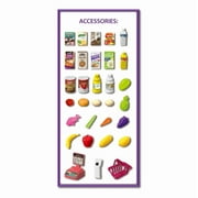 Supermarket Playset for Kids with Shopping Cart,76 Pices Pink, Pretend Play Grocery Store for Toddler +3 Year, Mundo Toys