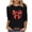 Black, variant on LiMoi Women's Christmas Graphic T-Shirt 3/4 Sleeve Round Neck Soft Top Tees Tshirts Blouse My Items