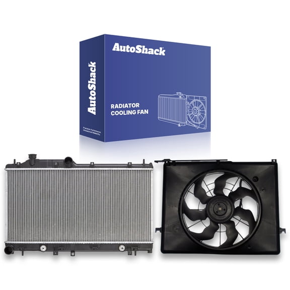AutoShack Radiator & Coling Fan Set For 2008-2011 Subaru Impreza 2009-2013 Forester 2.5L AWD RKPKG00026