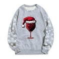 thumbnail image 4 of EHQJNJ Chandail en Molleton Col en V pour Femmes Chandail en Molleton Graphique de Noël pour Femmes Pull Col Rond Chandail en Molleton Col Rond Imprimé Festif Haut Décontracté Chandails en Molleton Graphiques pour Femmes Vintage, 4 of 4