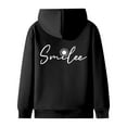 thumbnail image 4 of Ladies' Fashionable Comfortable And Casual Autumn And Winter Casual Printed Sports Winter Coat With Zipper Hooded Sweatshirt With Pocket Velour plus Size Jacket Soft Jackets Women Zip Sweatshirts for, 4 of 5