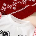 thumbnail image 6 of Bainana Girls Christmas Outfit Set Long Sleeve Cartoon Striped Print Sweatshirt Skirt 2 Pieces Clothes Set Toddler Kids Trendy Daily Wear, 6 of 9