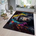 thumbnail image 3 of Monkey Rug & Home Decor-Cool Gorilla Black Area Rugs-Animal Monkey Rug Carpet Durable & Non-Slip Modern Rugs for Living Room Bedroom Man Cave Decorative-M65OW, 3 of 7