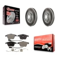 thumbnail image 1 of Transit Auto Front Coated Disc Brake Rotors and Semi-Metallic Pads Kit for Car Audi A4 Quattro KGF-102087, 1 of 11