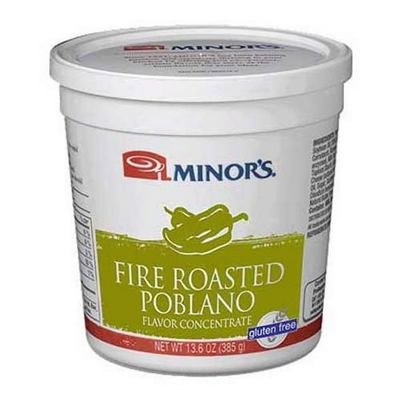 Minors Fire Roasted Poblano Flavor Concentrate, 13.6 Ounce - 6 per case.