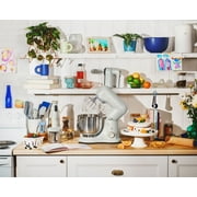 جميلة 5.3 Qt الوقوف خلاط، الجليد الأبيض مع الخافق شقة، العجين هوك، بالون خفقت