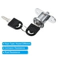 thumbnail image 4 of Uxcell 23mm Drawer Locks, 4 Pack Zinc Alloy Chrome Finish Drawer Door Lock Keyed Different, Silver Tone, 4 of 5