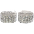 thumbnail image 1 of 2 Rolls Rhinestone Ribbon Diamond Sparkle Rhinestone DIY Diamond Mesh Wrap, 1 of 8